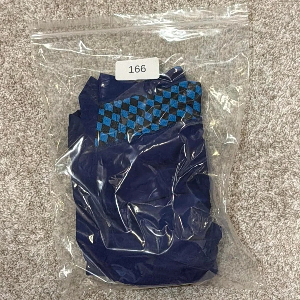 Y2K Vintage Nike Dri-FIT Lacrosse Shorts | Blue Colorblock Checkered | Small